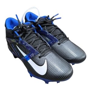 Nike Alpha Menace 4 Pro Mens Size 9 Football Cleats Blue Black FZ7702-001 NEW